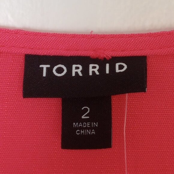 Torrid Swiss Linen Surplice Midi Dress - Picture 4 of 12